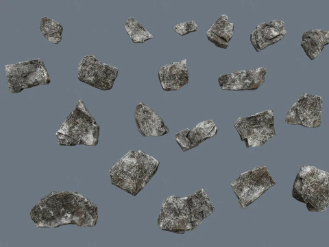 River Stones 3D Model