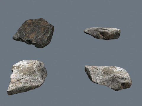 오래된 바위 3D 모델