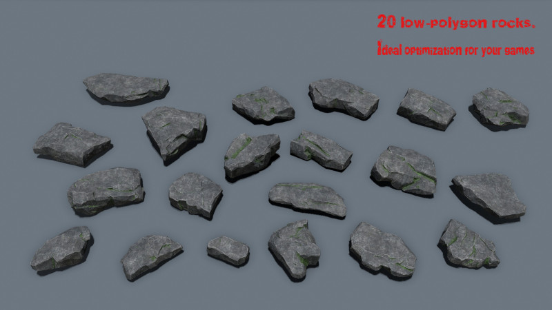 절벽 바위 3D 모델 .c4d .max .obj .3ds .fbx .stl .blend 