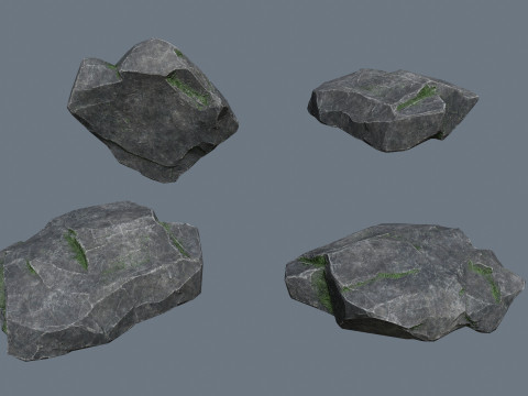 절벽 바위 3D 모델