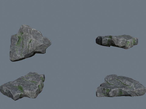 절벽 바위 3D 모델