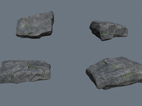 절벽 바위 3D 모델