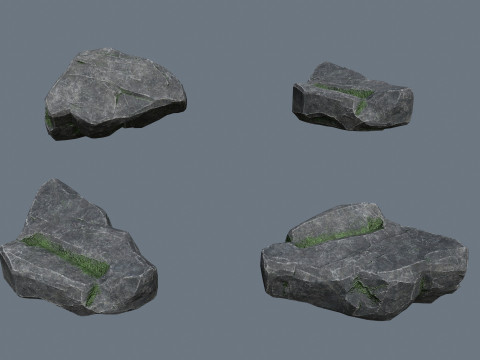 절벽 바위 3D 모델