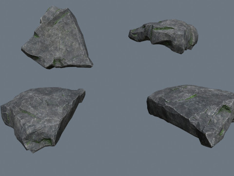 절벽 바위 3D 모델