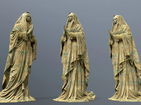 여자 동상 3D 모델