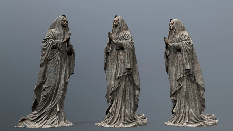 Woman Statue 3D Model .c4d .max .obj .3ds .fbx .stl .blend