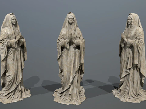 여자 동상 3D 모델