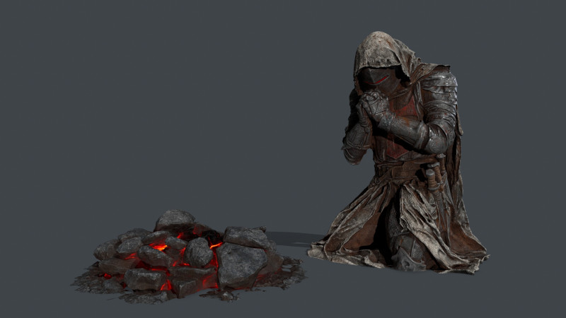 Chevalier mort Modèle 3D .c4d .max .obj .3ds .fbx .stl .blend 