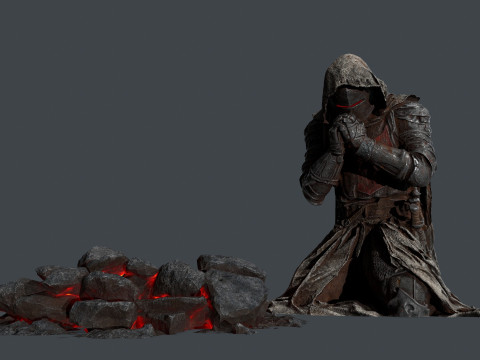 Chevalier mort Modèle 3D