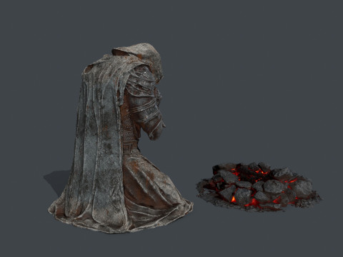 Chevalier mort Modèle 3D