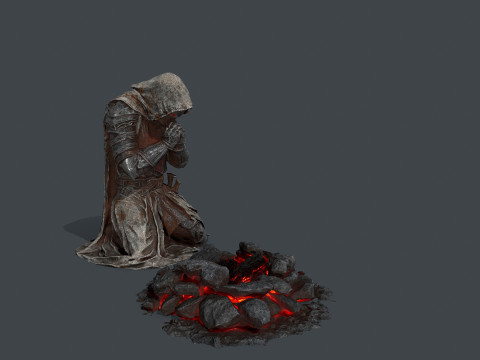 Chevalier mort Modèle 3D