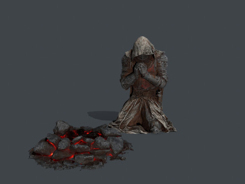 Chevalier mort Modèle 3D