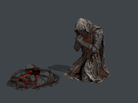 Chevalier mort Modèle 3D