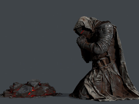 Chevalier mort Modèle 3D