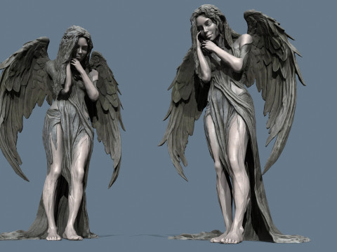 Posąg anioła Model 3D
