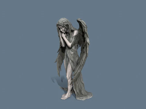 Patung malaikat Model 3D