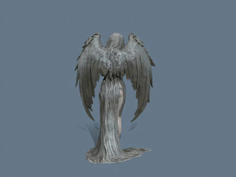Patung malaikat Model 3D