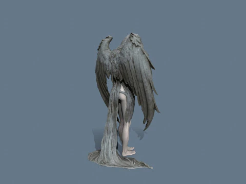 Patung malaikat Model 3D
