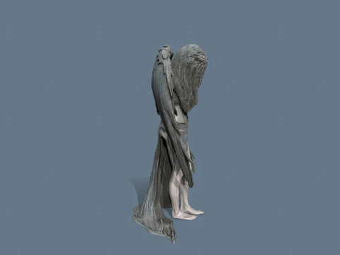 Patung malaikat Model 3D