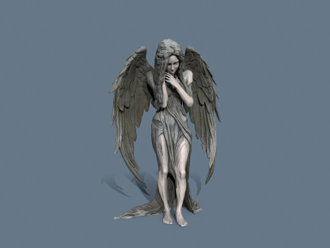 Posąg anioła Model 3D