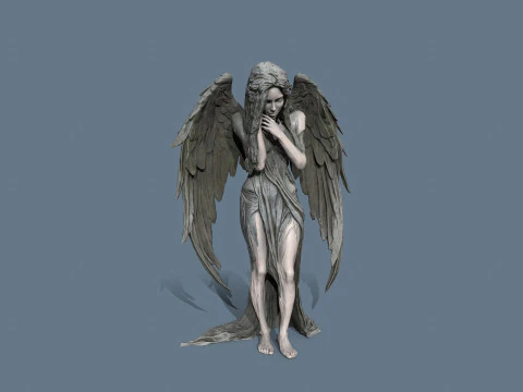 Patung malaikat Model 3D