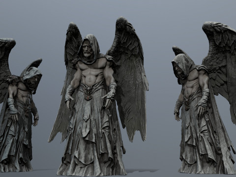 &aacute;ngel oscuro Modelo 3D