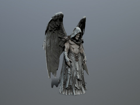 &aacute;ngel oscuro Modelo 3D
