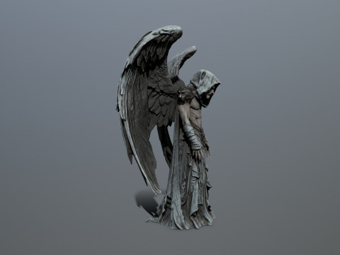 &aacute;ngel oscuro Modelo 3D