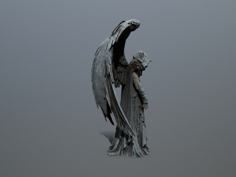 &aacute;ngel oscuro Modelo 3D