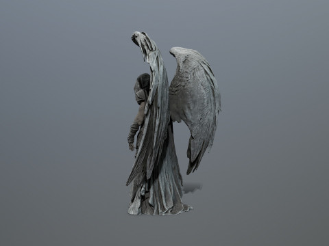 &aacute;ngel oscuro Modelo 3D