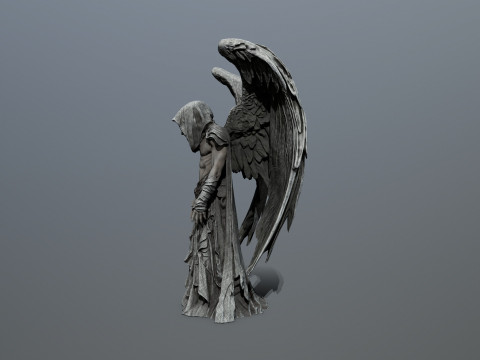 &aacute;ngel oscuro Modelo 3D
