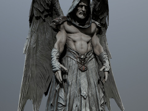 &aacute;ngel oscuro Modelo 3D
