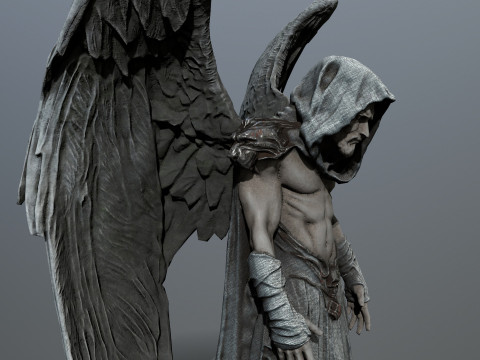 &aacute;ngel oscuro Modelo 3D