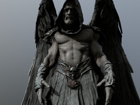 &aacute;ngel oscuro Modelo 3D