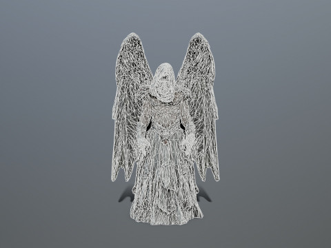 &aacute;ngel oscuro Modelo 3D