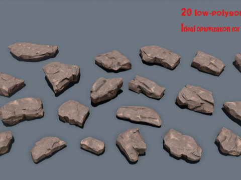 &Ccedil;&ouml;l kayaları 3D Model