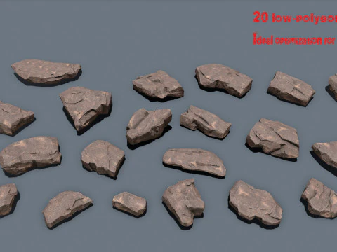 사막의 바위 3D 모델