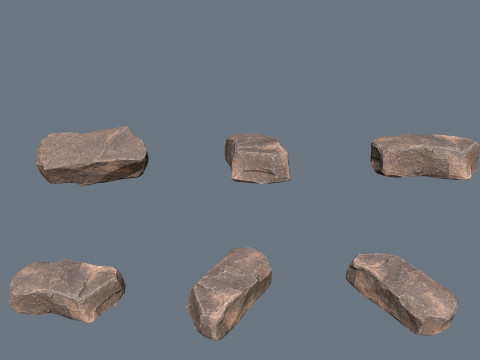 &Ccedil;&ouml;l kayaları 3D Model