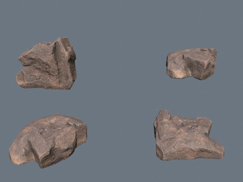 &Ccedil;&ouml;l kayaları 3D Model