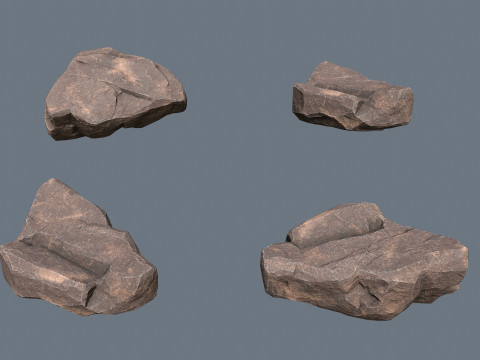 &Ccedil;&ouml;l kayaları 3D Model