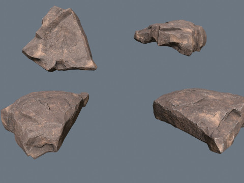 &Ccedil;&ouml;l kayaları 3D Model