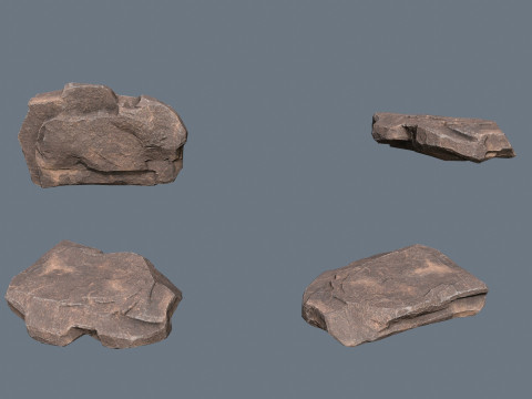 &Ccedil;&ouml;l kayaları 3D Model