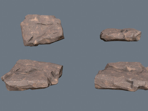 &Ccedil;&ouml;l kayaları 3D Model