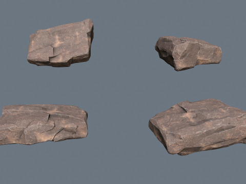 &Ccedil;&ouml;l kayaları 3D Model