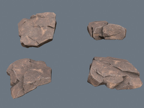 &Ccedil;&ouml;l kayaları 3D Model