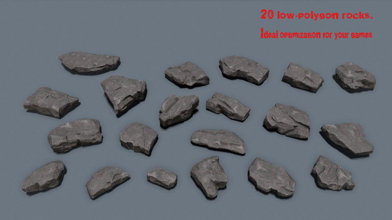 Cliff rocks 3D Model .c4d .max .obj .3ds .fbx .stl .blend