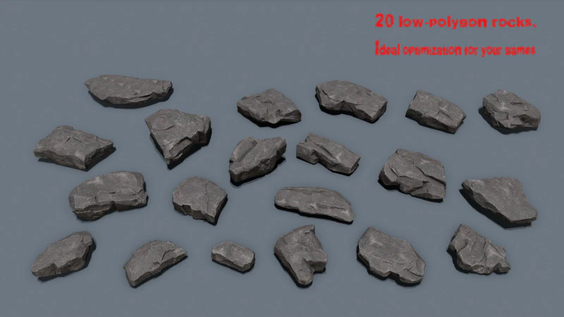 Cliff rocks 3D Model .c4d .max .obj .3ds .fbx .stl .blend 
