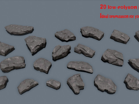 U&ccedil;urum kayaları 3D Model