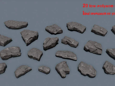 절벽 바위 3D 모델