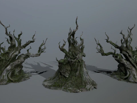 어두운 나무 3D 모델